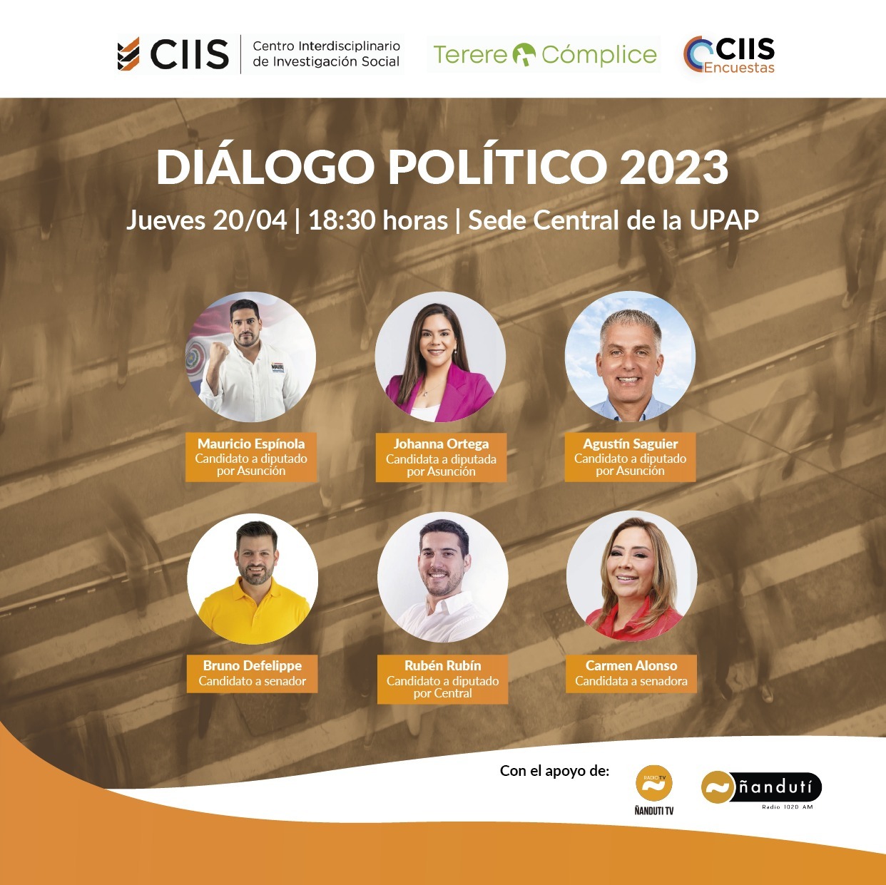 CIIS realizará mañana debate político con candidatos y candidatas al Congreso, con apoyo de la UPAP y Radio Ñanduti